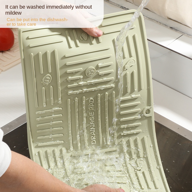 Kitchen Gadgets Cool - 火傷防止シリコン排水パッド,耐熱断熱材,キッチンカウンター保護パッド,大型ポットコースター