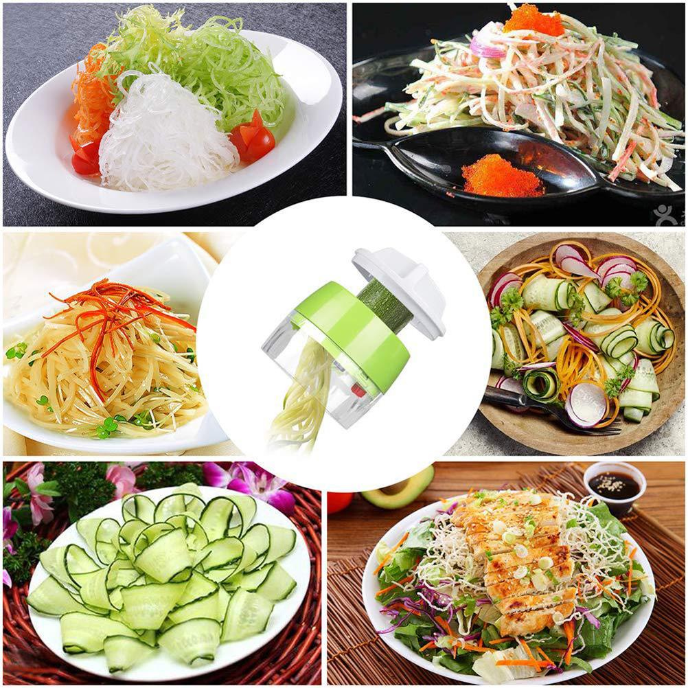 Kitchen Gadgets Vegetable Cutter - 野菜カッター 手動スパイラルカッター キッチンガジェット ニンジン キュウリ Veggetti