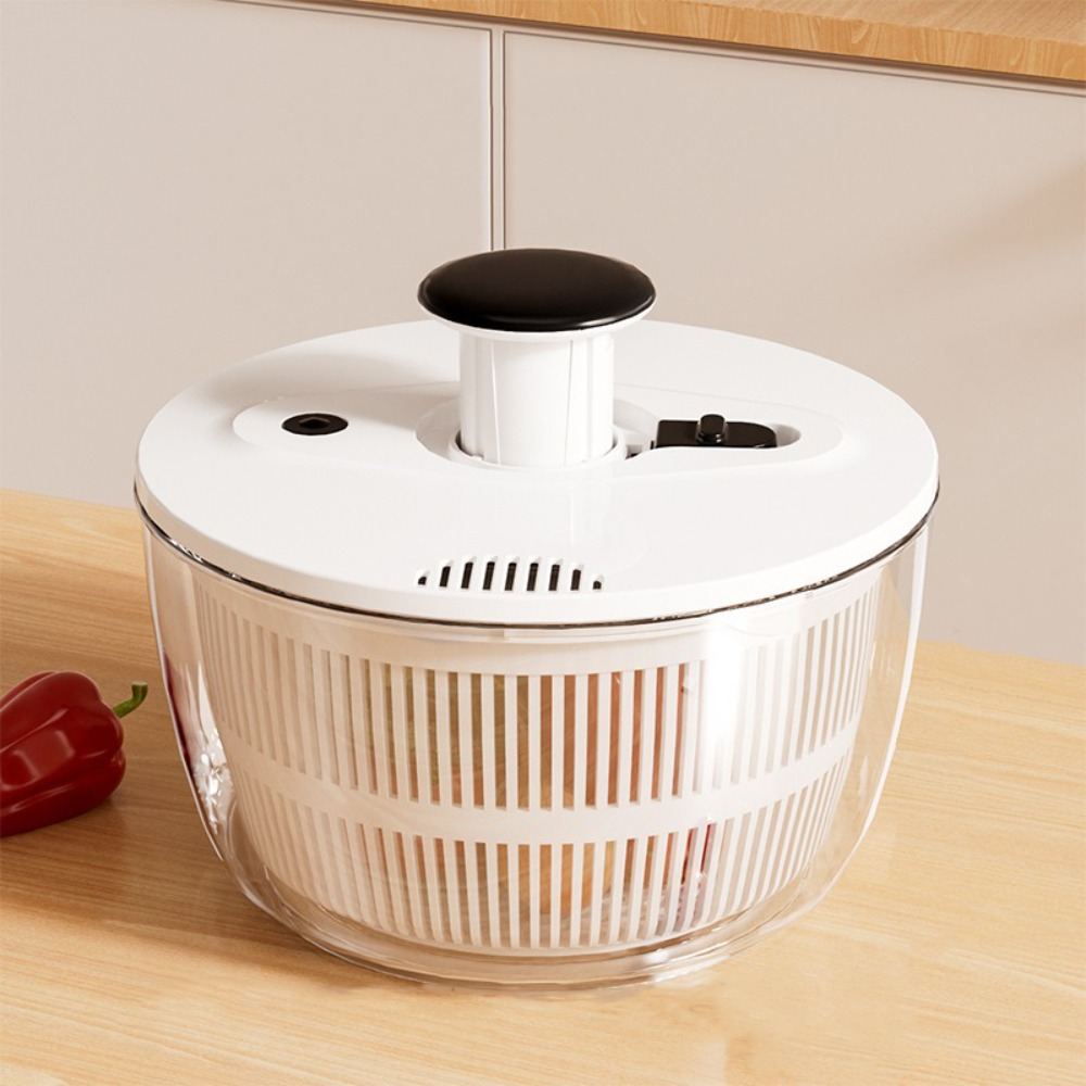 Salad Spinner - 大容量野菜脱水機回転式急速排水フルーツ排水バスケット半自動サラダスピナー野菜洗浄機