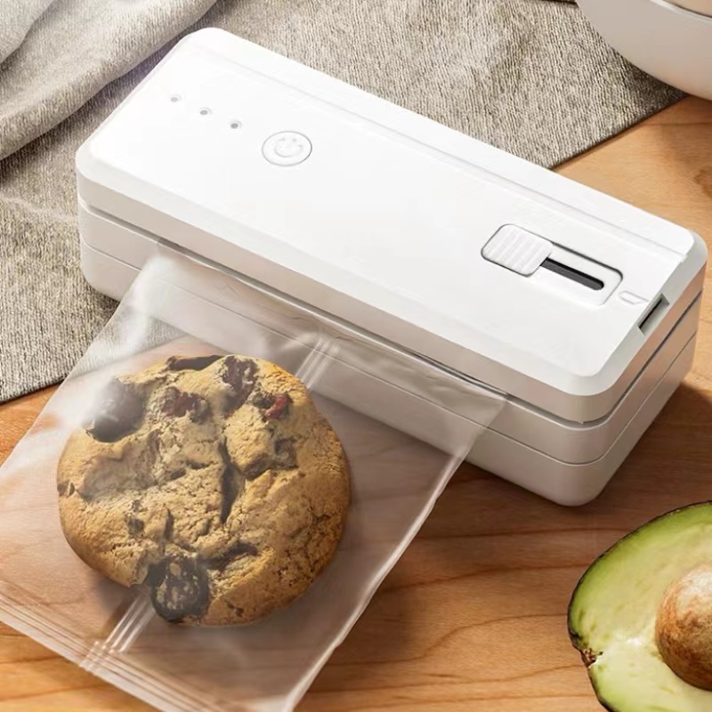 Kitchen Gadgets Cool - ミニポータブル食品包装機,2 in 1,キッチンシーリングマシン,USB充電モデル