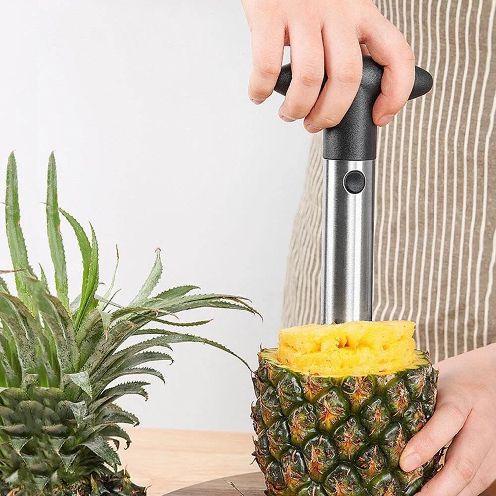 Kitchen Gadgets Vegetable Cutter - スポットステンレス鋼パイナップルピーラーパイナップルコアラースライサーフルーツカッター簡単スライサーピーラーキッチンガジェット速い配達