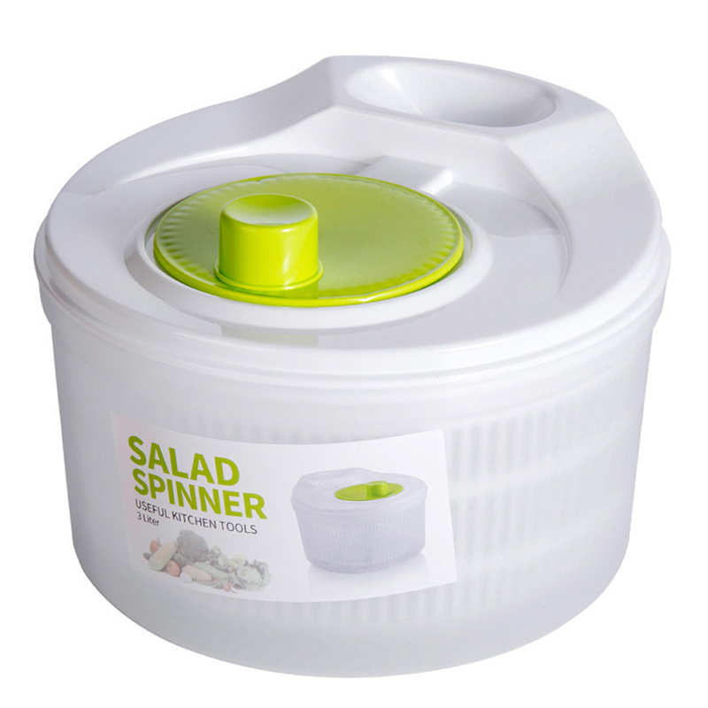 Salad Spinner - 大容量回転式野菜乾燥機、サラダスピナー、レタス/葉物野菜脱水機、果物＆洗浄水切りかご