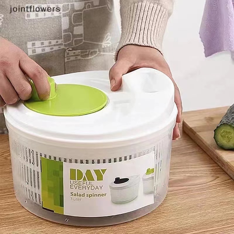 Salad Spinner - キッチン野菜洗浄用手回しスピナー、サラダ脱水機、二重層野菜水切り、家庭用、se、1個