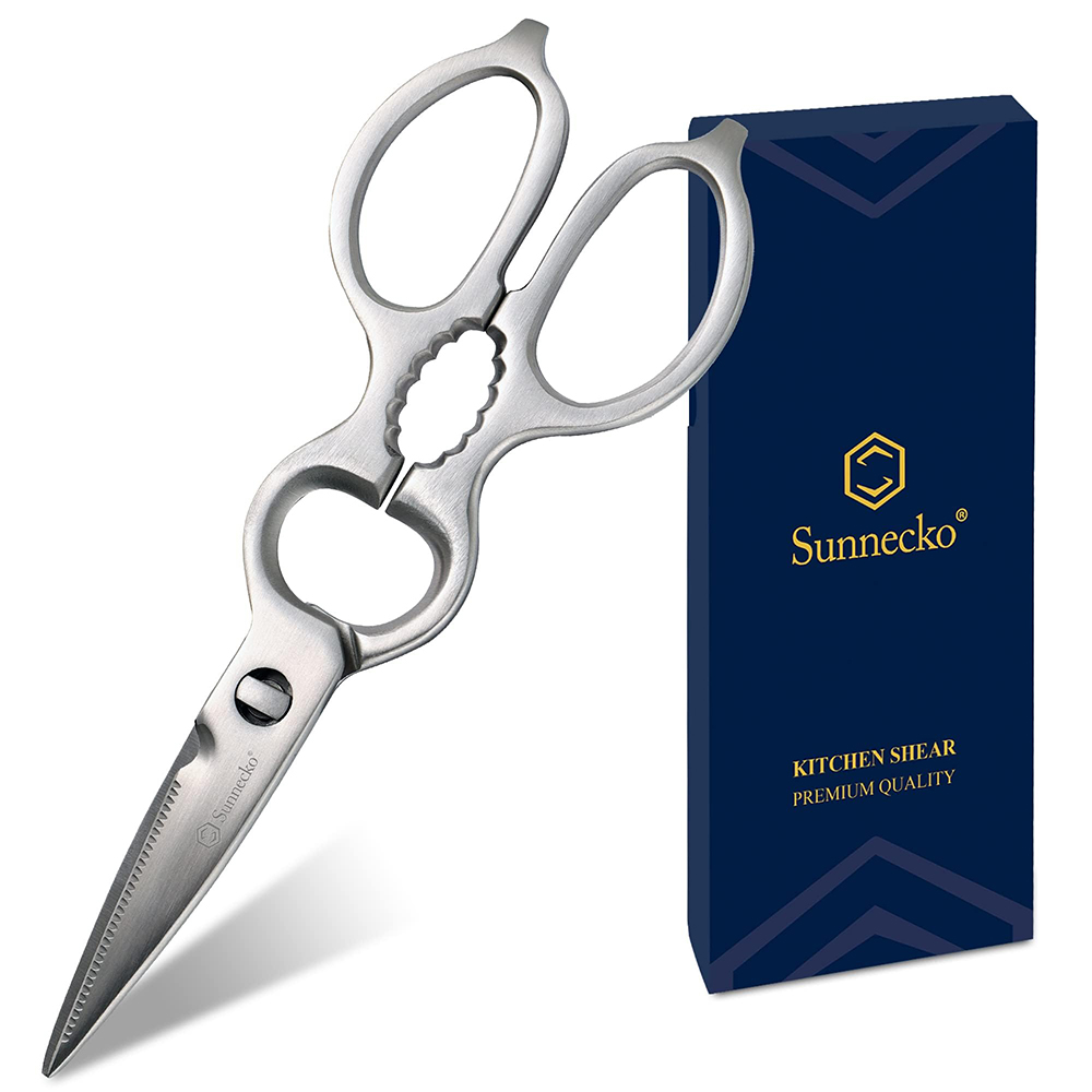 Kitchen Gadgets Cool - Sunnecko-ステンレス鋼のキッチンはさみ,超鋭利なステンレス鋼の魚,安全な台所用品