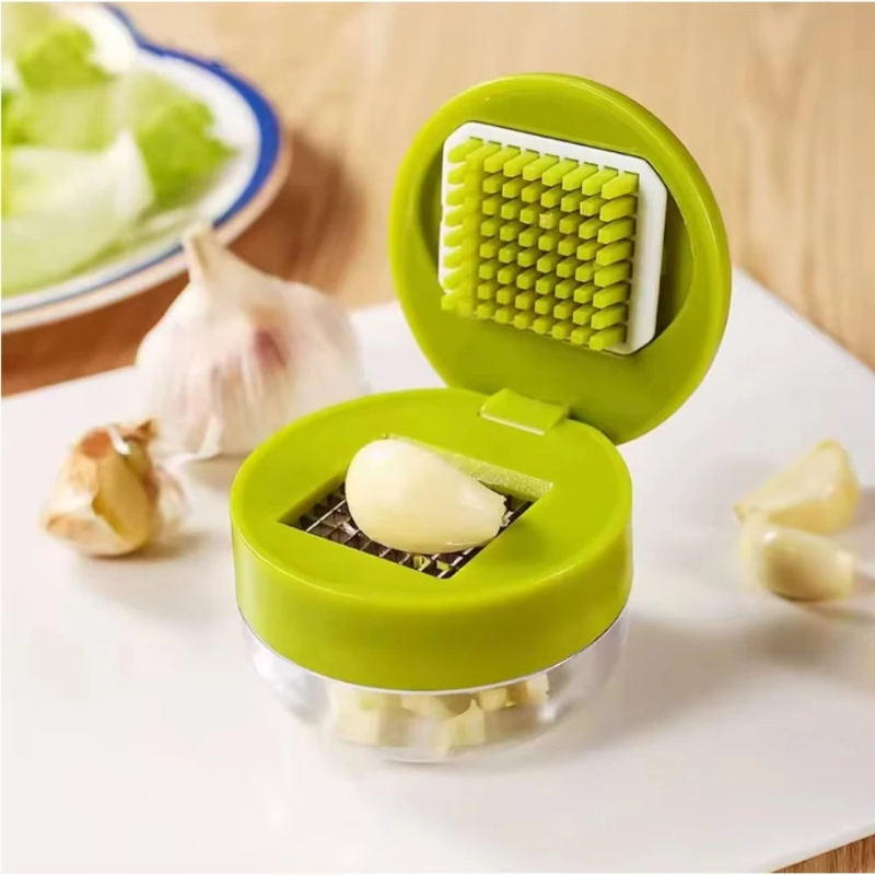 Kitchen Gadgets Vegetable Cutter - ガーリックプレスチョッパー 手動ガーリックミンサー スライサー グレーター 収納ボックス付き 野菜カッター