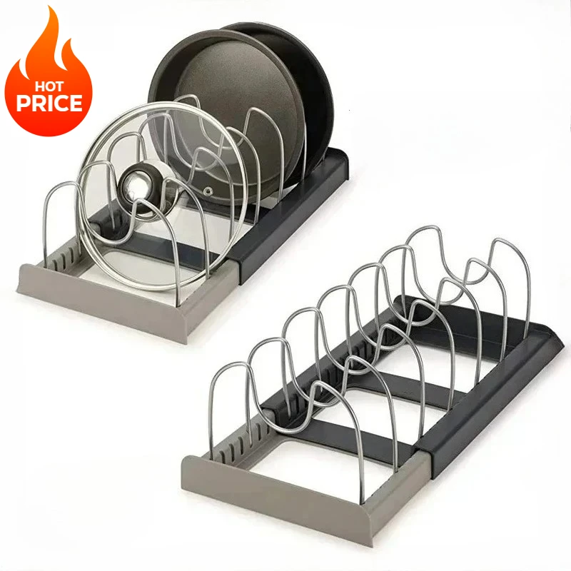 Kitchen Gadgets Storage Ideas - 最新の鍋蓋収納ラック、キャビネット引き出し調理器具オーガナイザー、キッチン省スペース棚アクセサリー