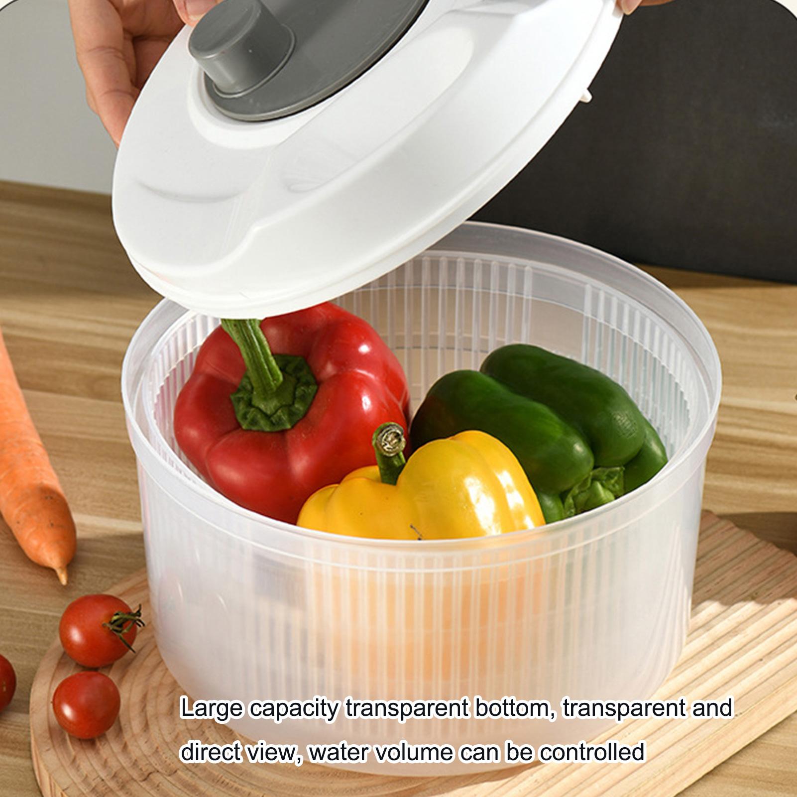 Salad Spinner - サラダスピナーフルーツリンサーストレーナーコンテナ二層野菜洗濯バスケットベリー家庭料理人大学生