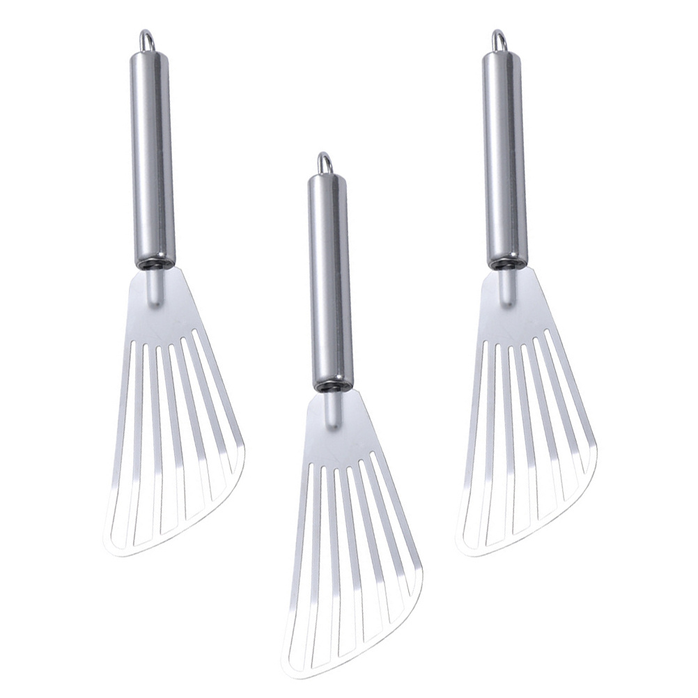 Kitchen Gadgets And Utensils - 3 個ステンレス鋼スパチュラステーキフライ魚用スロット付きターナーキッチンツールベーキングガジェット調理器具耐熱