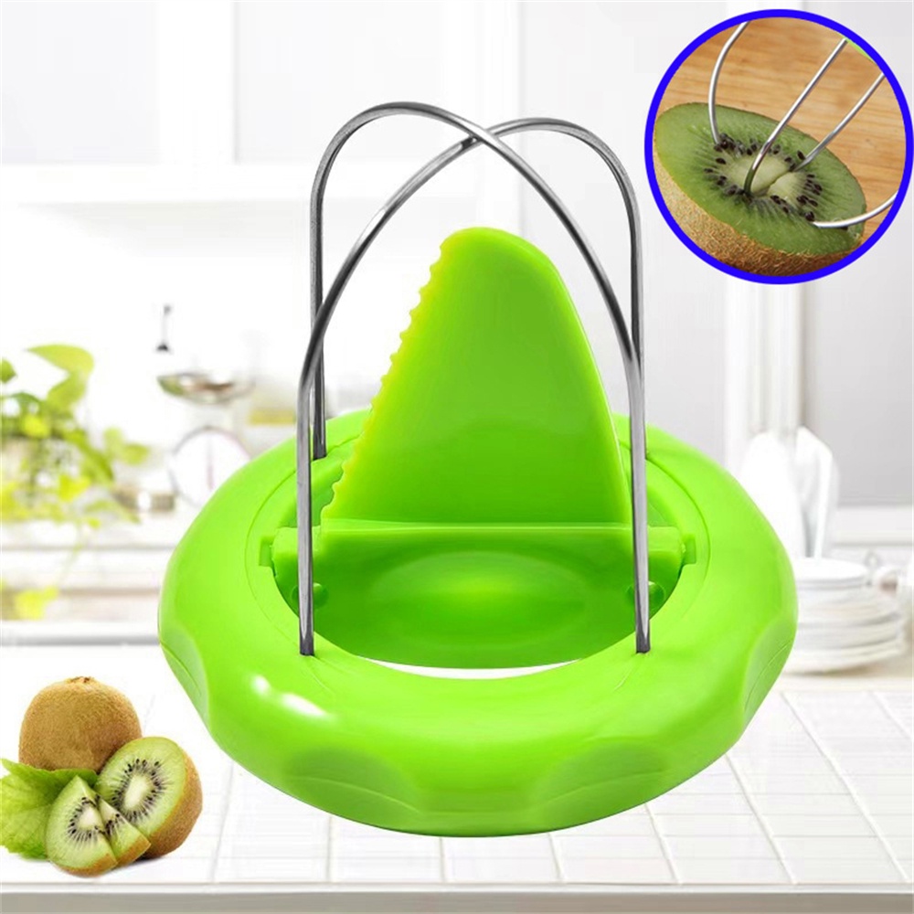 Kitchen Gadgets Vegetable Cutter - キウイカッターピーラースライサーキッチン取り外し可能なクリエイティブガジェットステンレス鋼レモン皮むきツールフルーツサラダメーカーアクセサリー