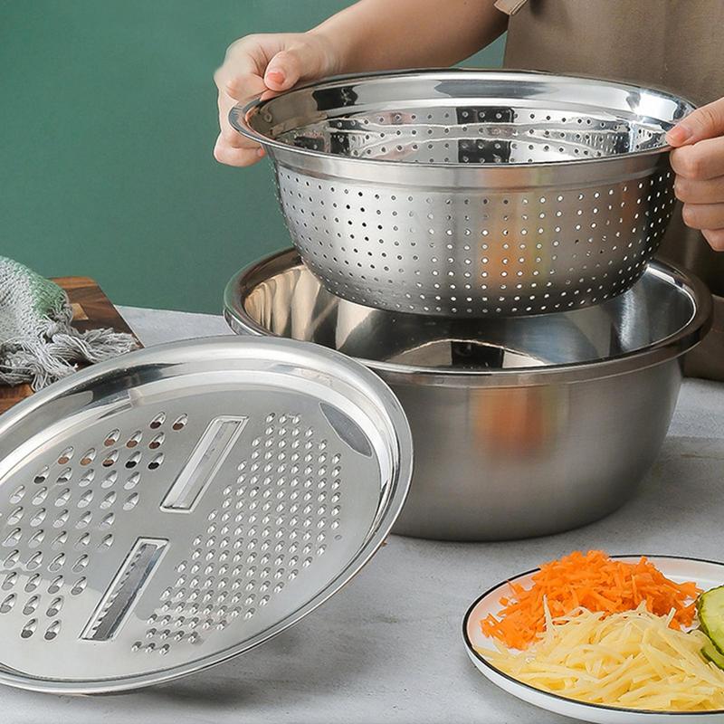 Salad Spinner - コンテナー付きコロランダーストレーナーセット、サラダスピナー、ライス洗浄バスケット、ライスボウル、プライス小銭入れ、フードgrater