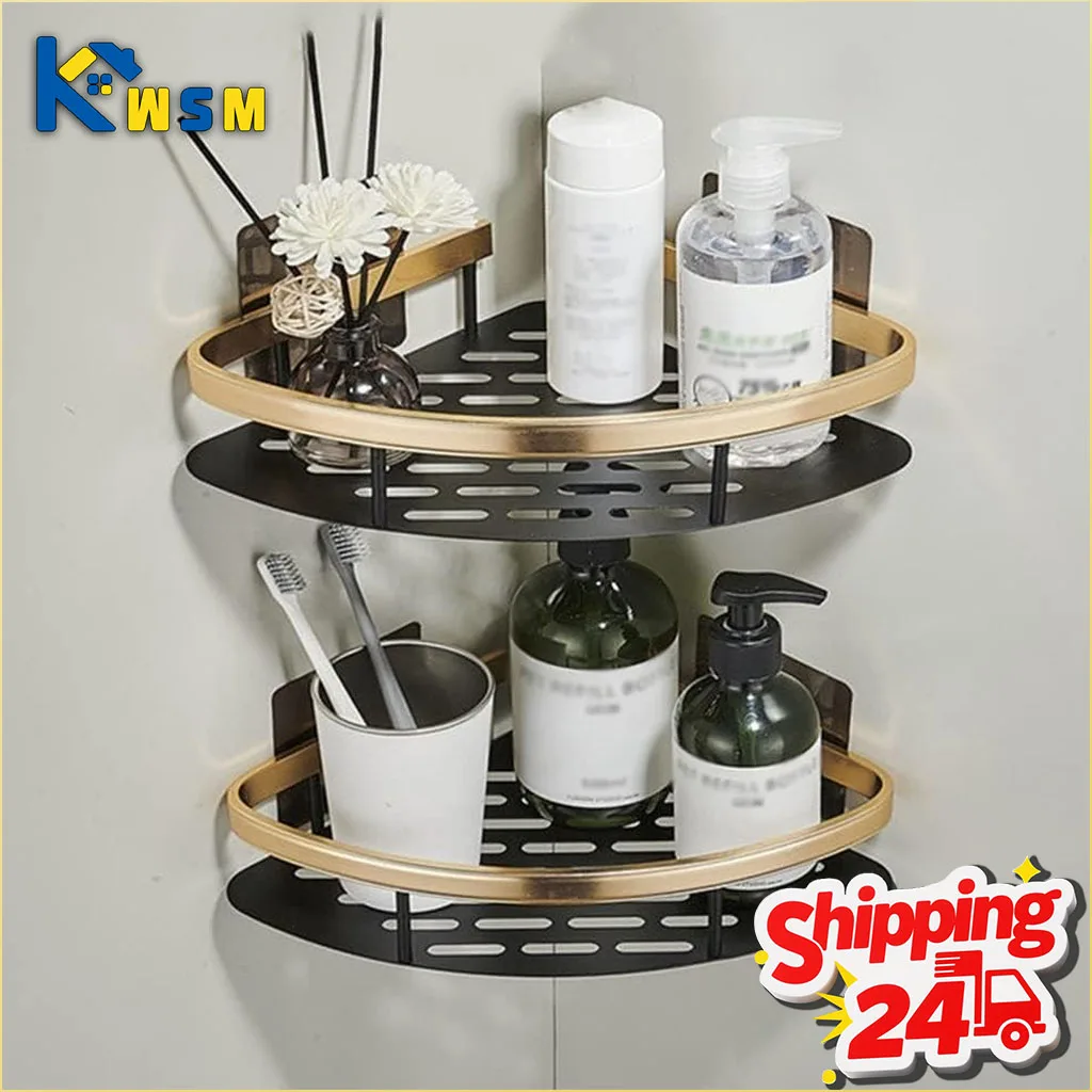 Kitchen Gadgets Storage Ideas - バスルームシェルフ キッチン収納オーガナイザー アルミ合金 シャンプーラック シャワーシェルフ バスルームアクセサリー