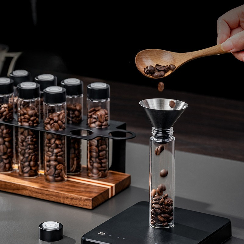 JUSTINLAU ガラス製コーヒー豆保存容器 気密1方向バ - Kitchen Gadgets Storage のレビューと価格
