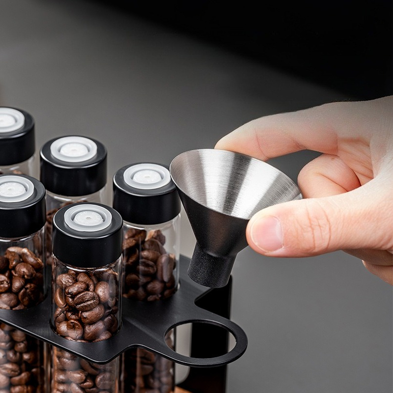JUSTINLAU ガラス製コーヒー豆保存容器 気密1方向バ - Kitchen Gadgets Storage のレビューと価格