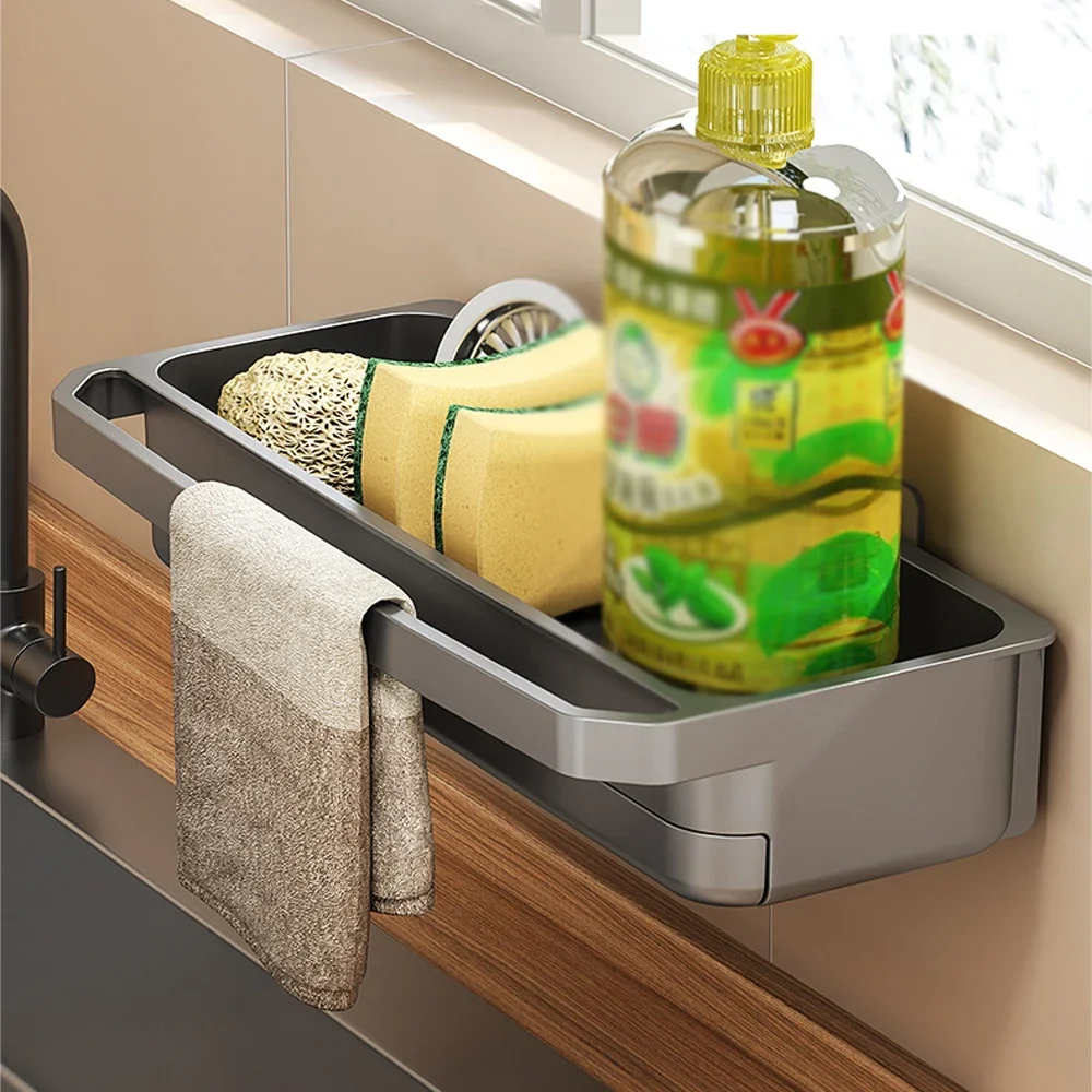 キッチンシンクオーガナイザー排水ラック自己排水棚スポンジホル - Kitchen Gadgets Storage Ideas のレビューと価格