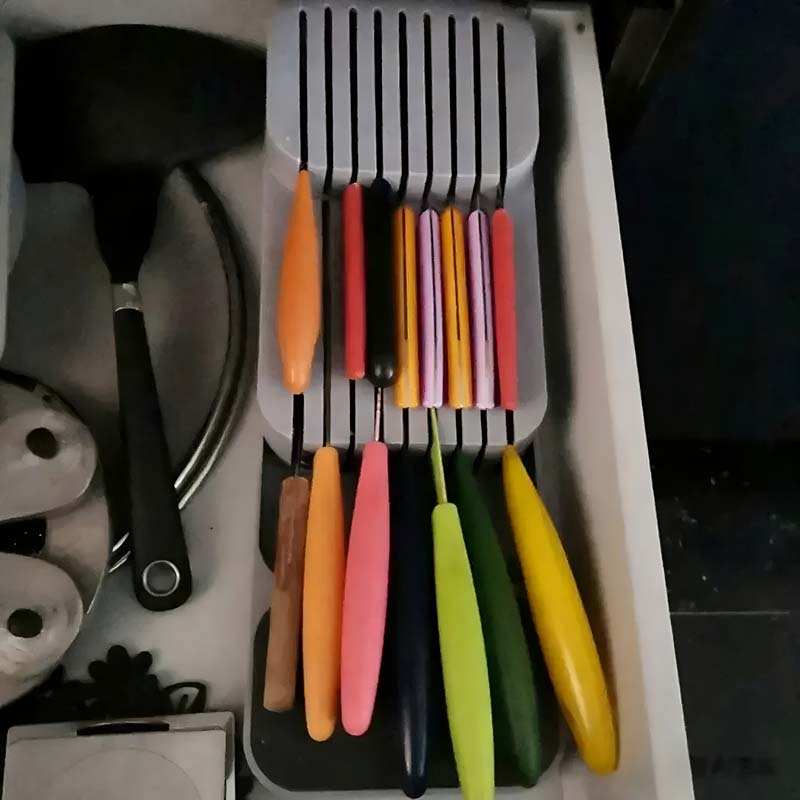 実用的な引き出し式ナイフ収納ボックス - キッチンアクセサリ - Kitchen Gadgets Storage Ideas のレビューと価格