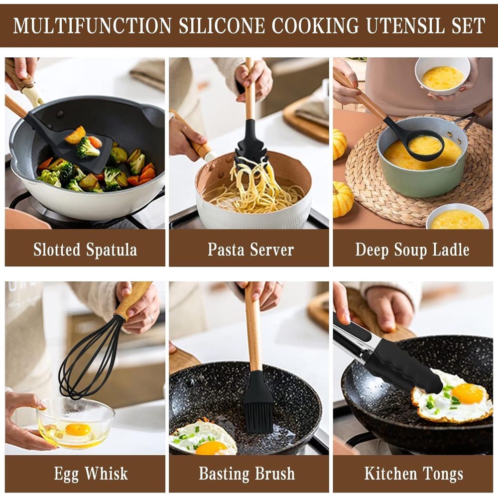 キッチン用品セット - 34個入りシリコン製調理器具セット、 - Kitchen Gadgets And Utensils のレビューと価格