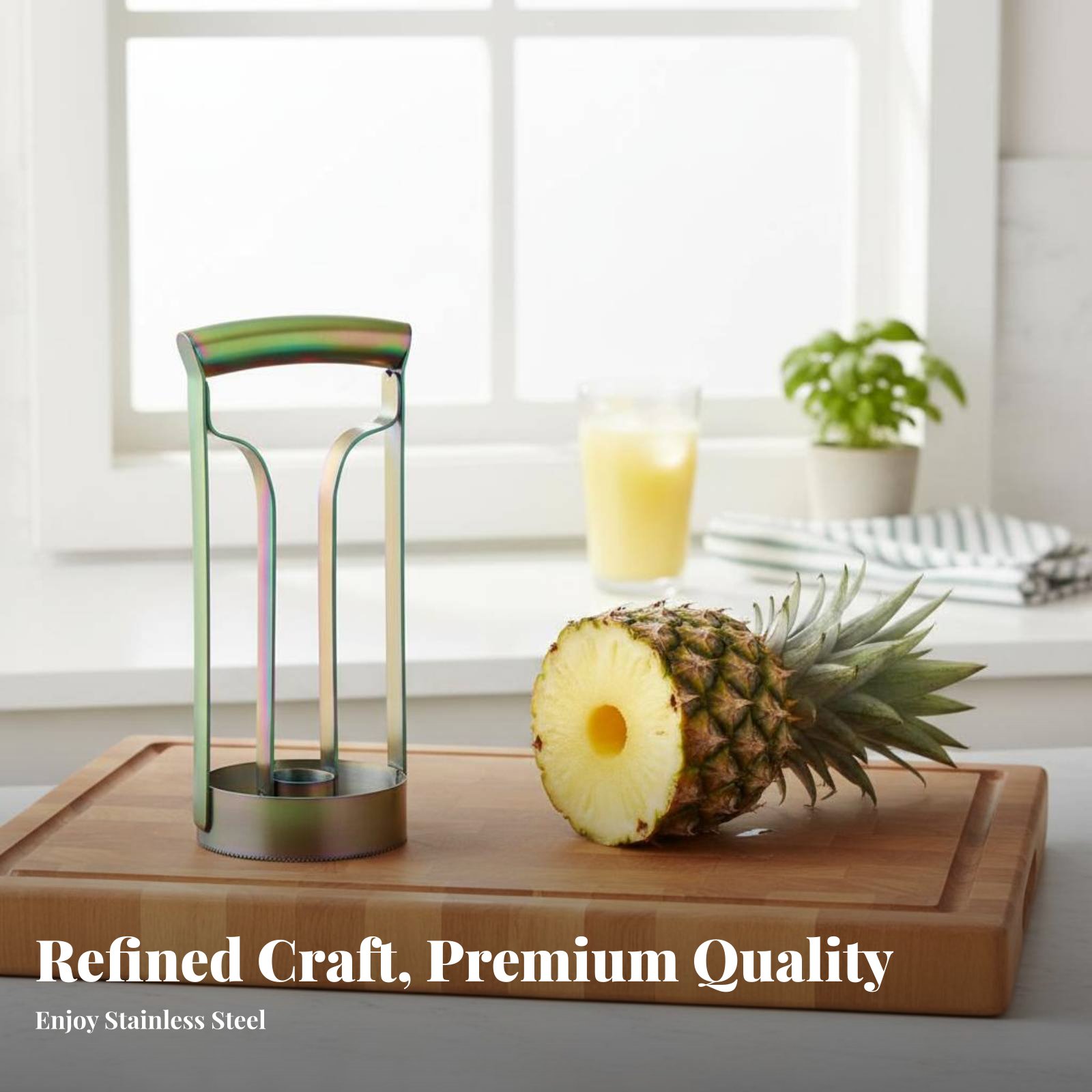 ステンレス製パイナップルカッター 芯抜き・スライス用 ステン - Kitchen Gadgets Vegetable Cutter のレビューと価格