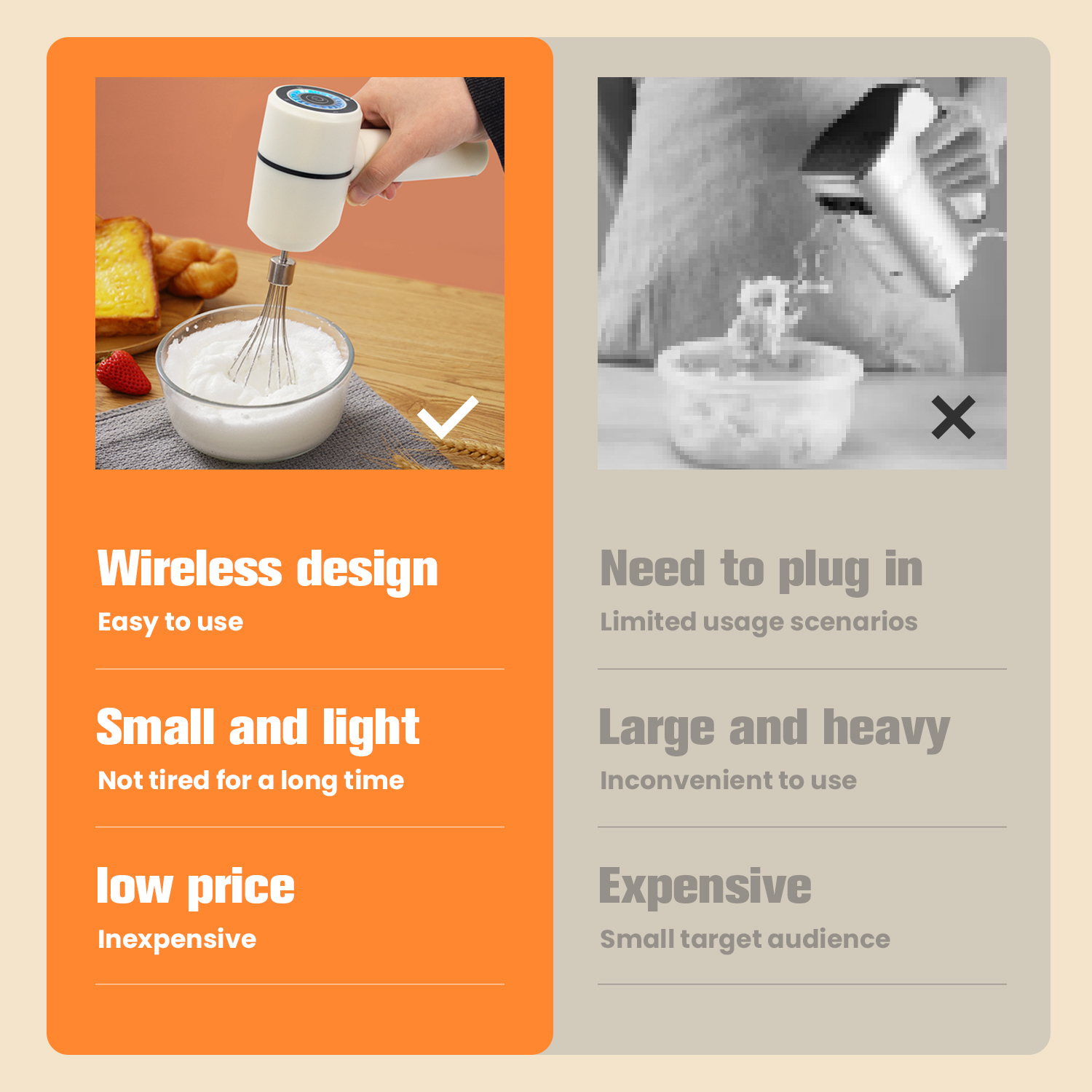 2025年新製品 キッチンツール 卵ビーター ポータブル電動 - Kitchen Gadgets Of 2025 のレビューと価格