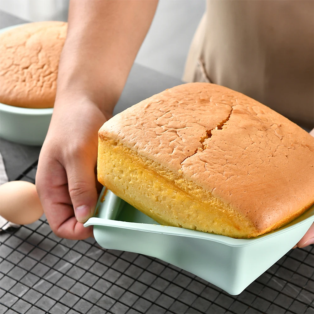 正方形のシリコンケーキモールド,簡単なリリース,ケーキパン, - Kitchen Gadgets Ninja のレビューと価格