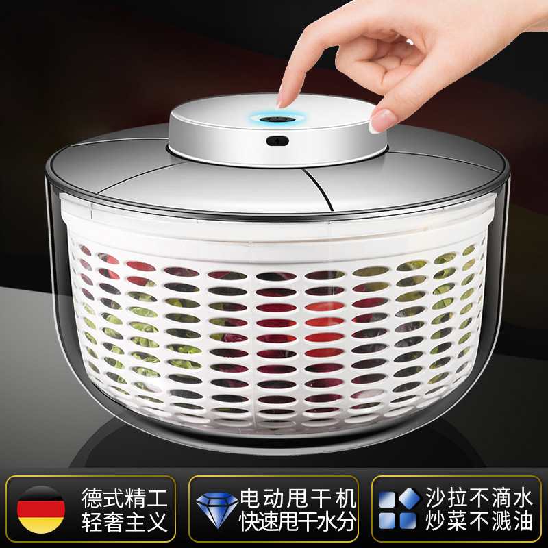 ステンレス製野菜サラダスピナー、手回し式乾燥機、電動果物野菜 - Salad Spinner のレビューと価格