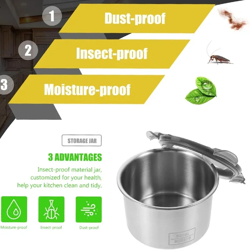 ステンレス製食品容器,密閉容器,コーヒー豆,スナック収納缶, - Kitchen Gadgets Storage Ideas のレビューと価格