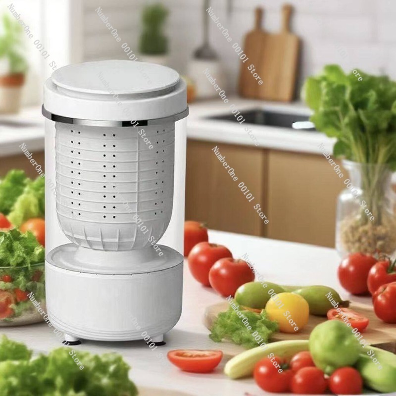 電動サラダスピナー野菜乾燥機脱水機遠心分離式自動ミニフルーツ - Salad Spinner のレビューと価格