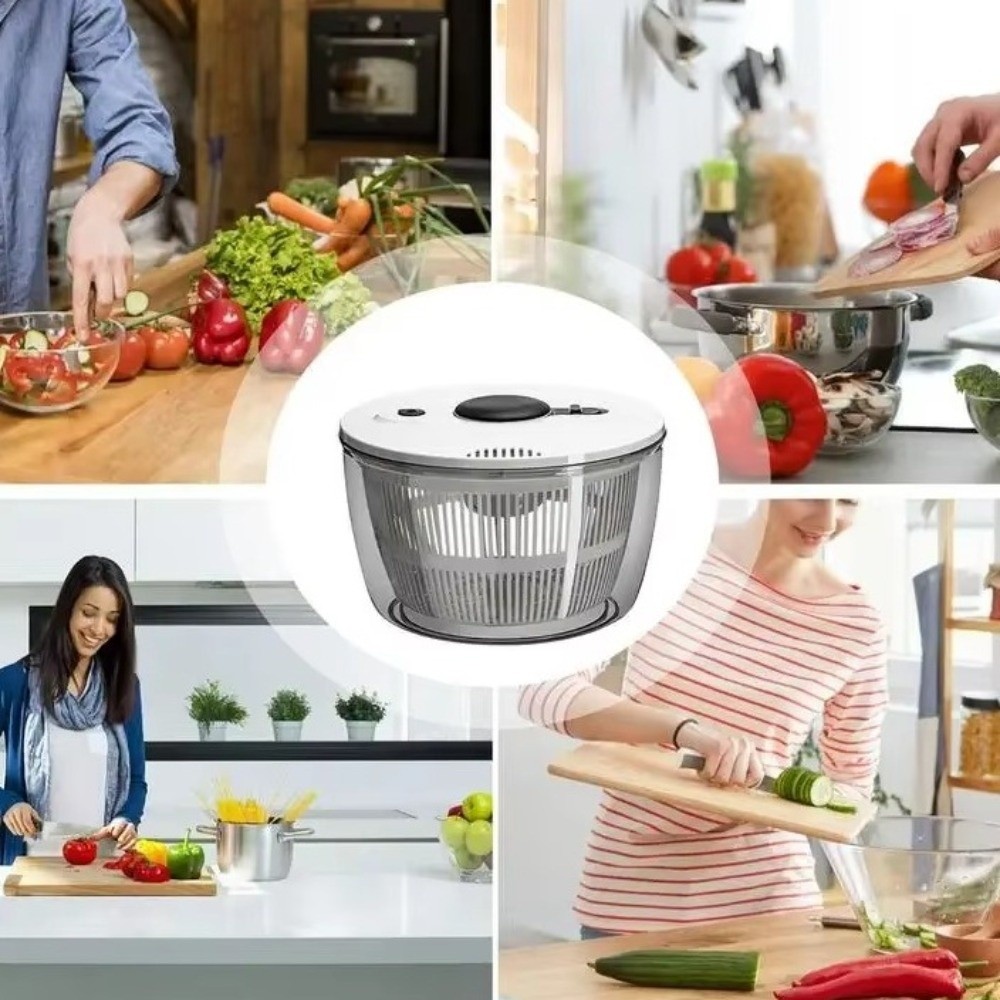 大容量野菜脱水機回転式急速排水フルーツ排水バスケット半自動サ - Salad Spinner のレビューと価格