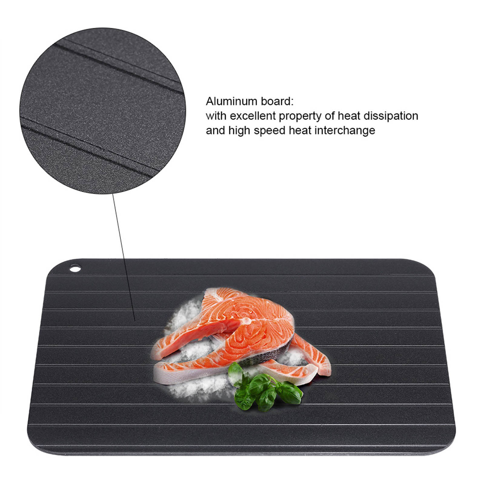高速解凍トレイアルミ合金解凍食品解凍トレイ安全冷凍肉魚食品ト - Kitchen Gadgets Cool のレビューと価格