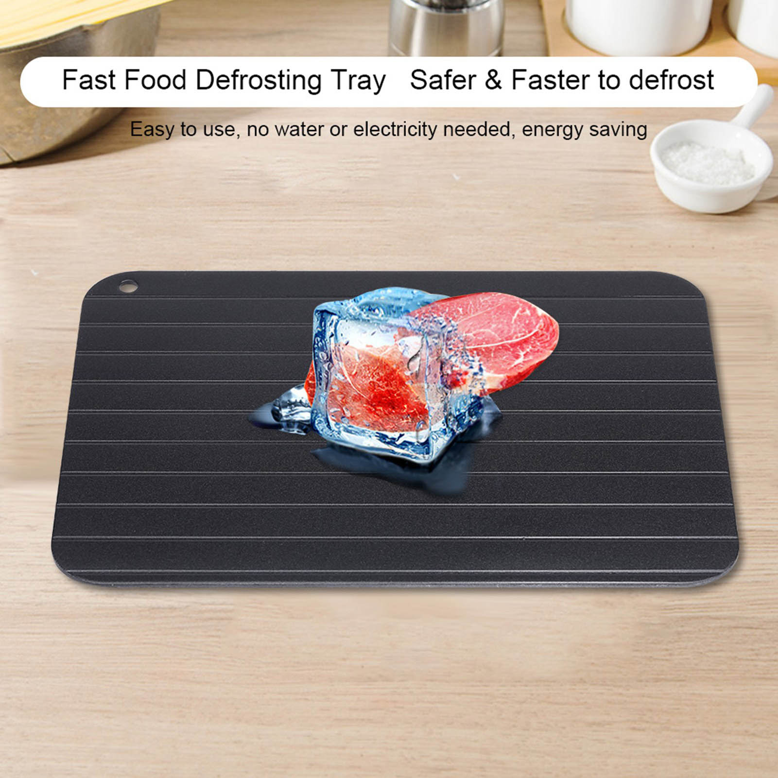 高速解凍トレイアルミ合金解凍食品解凍トレイ安全冷凍肉魚食品ト - Kitchen Gadgets Cool のレビューと価格