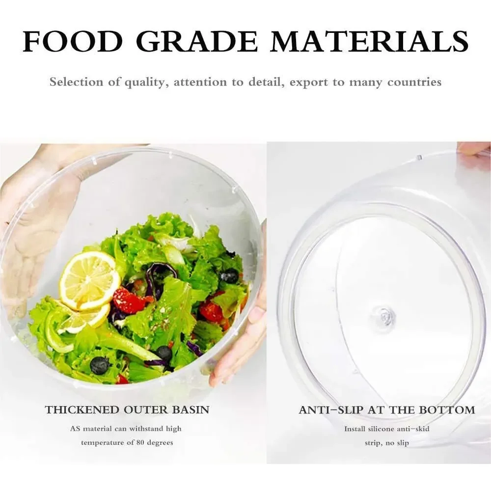 サラダスピナードライヤー野菜果物食品脱水機速乾多機能手動キッ - Salad Spinner のレビューと価格