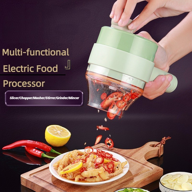 ワイヤレス電気フードプロセッサー、野菜カッター、フルーツスラ - Kitchen Gadgets Cool のレビューと価格