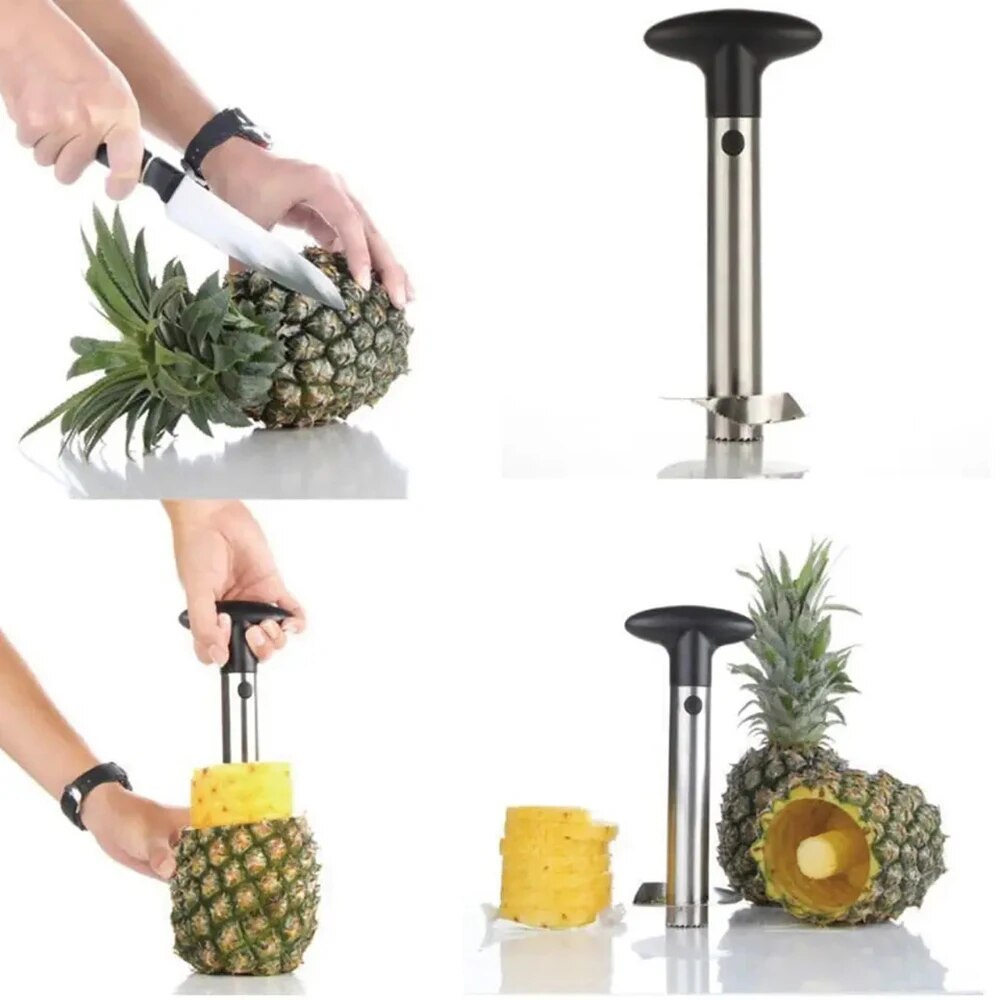 スポットステンレス鋼パイナップルピーラーパイナップルコアラー - Kitchen Gadgets Vegetable Cutter のレビューと価格