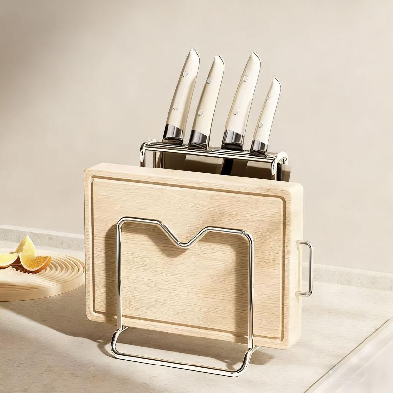 キッチンナイフオーガナイザーラック、まな板収納付き多機能調理 - Kitchen Gadgets And Utensils のレビューと価格