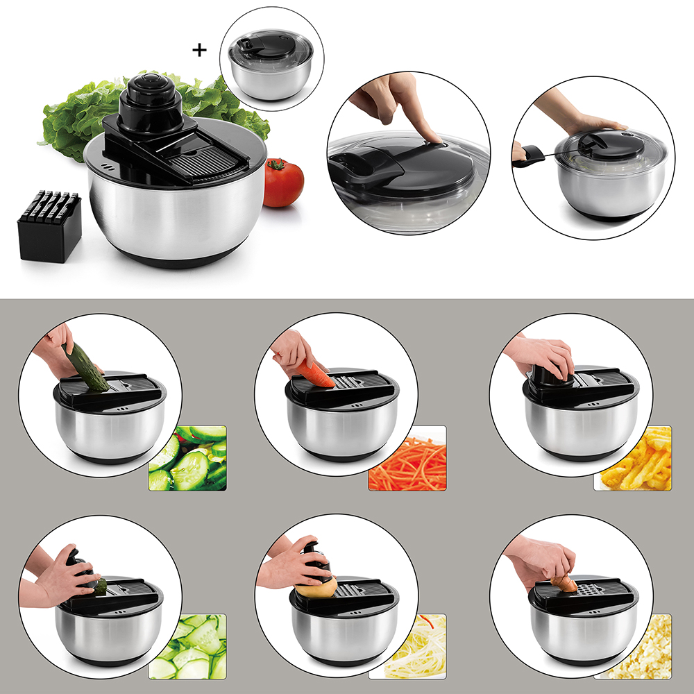 ホットセール キッチン新デザイン 手動サラダブレンダー スラ - Salad Spinner のレビューと価格