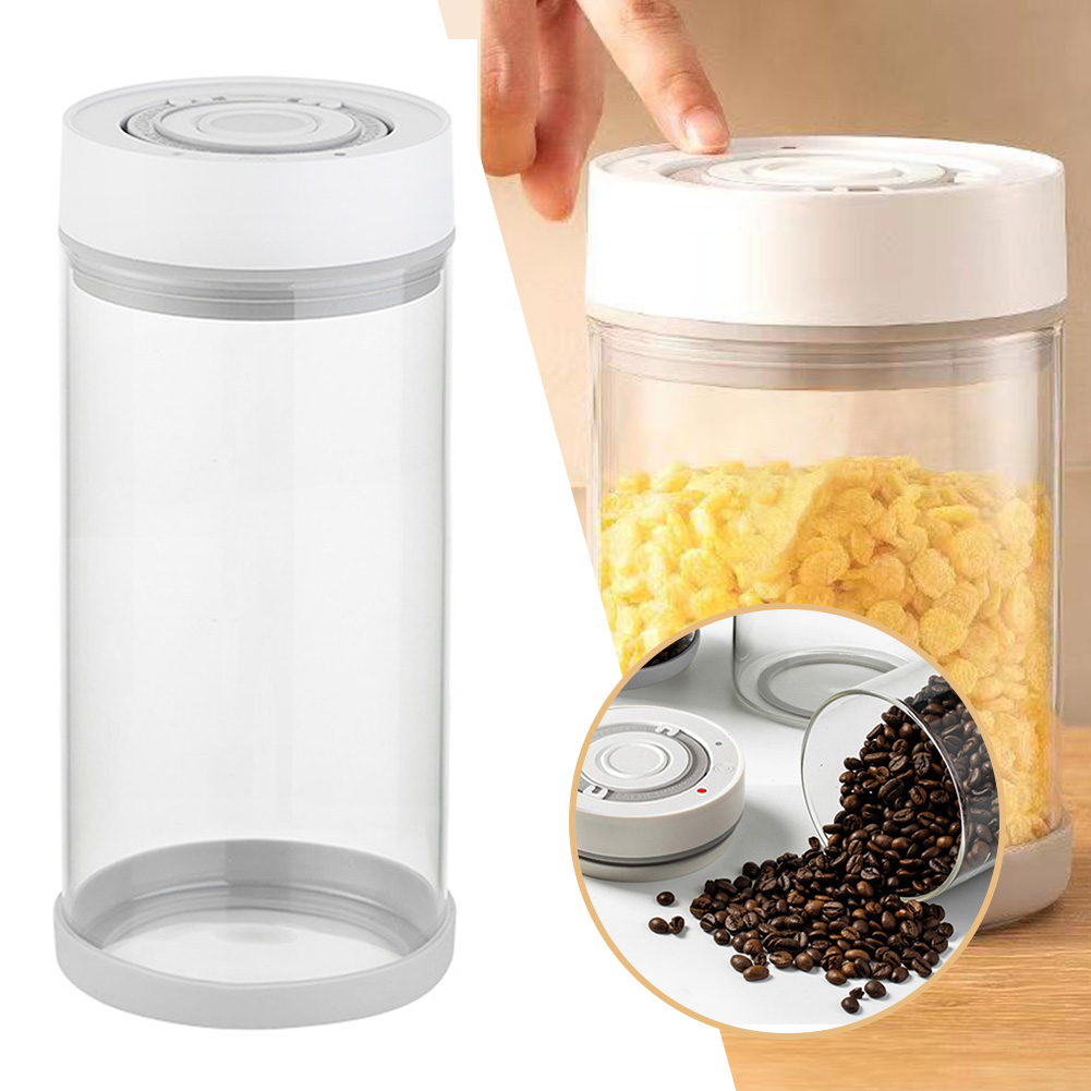キッチン防湿ガラスコーヒー豆ジャー自動インテリジェント真空保 - Kitchen Gadgets Storage のレビューと価格