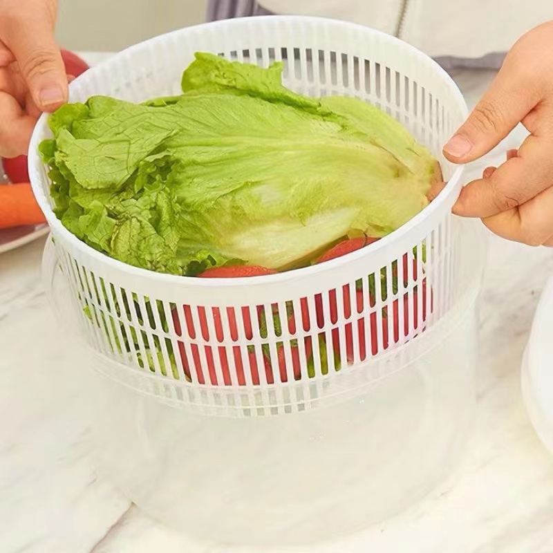 キッチン野菜洗浄用手回しスピナー、サラダ脱水機、二重層野菜水 - Salad Spinner のレビューと価格
