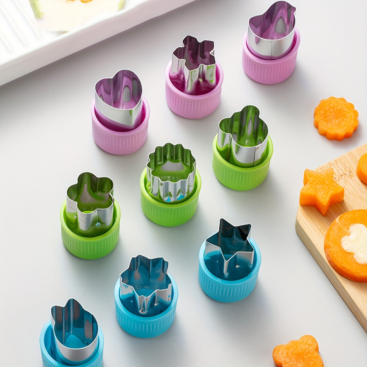 スターハート型野菜カッタープラスチックハンドル3個入りポータ - Kitchen Gadgets Vegetable Cutter のレビューと価格