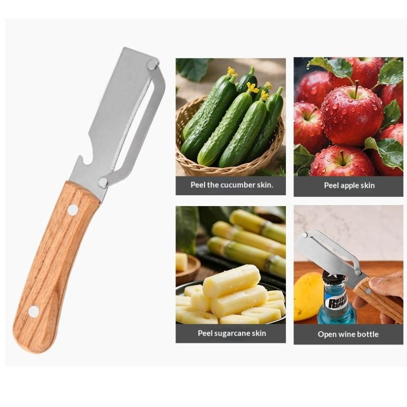 3 in 1の波刃ピーラーナイフ、野菜用多機能キッチンツール - Kitchen Gadgets Peeler のレビューと価格