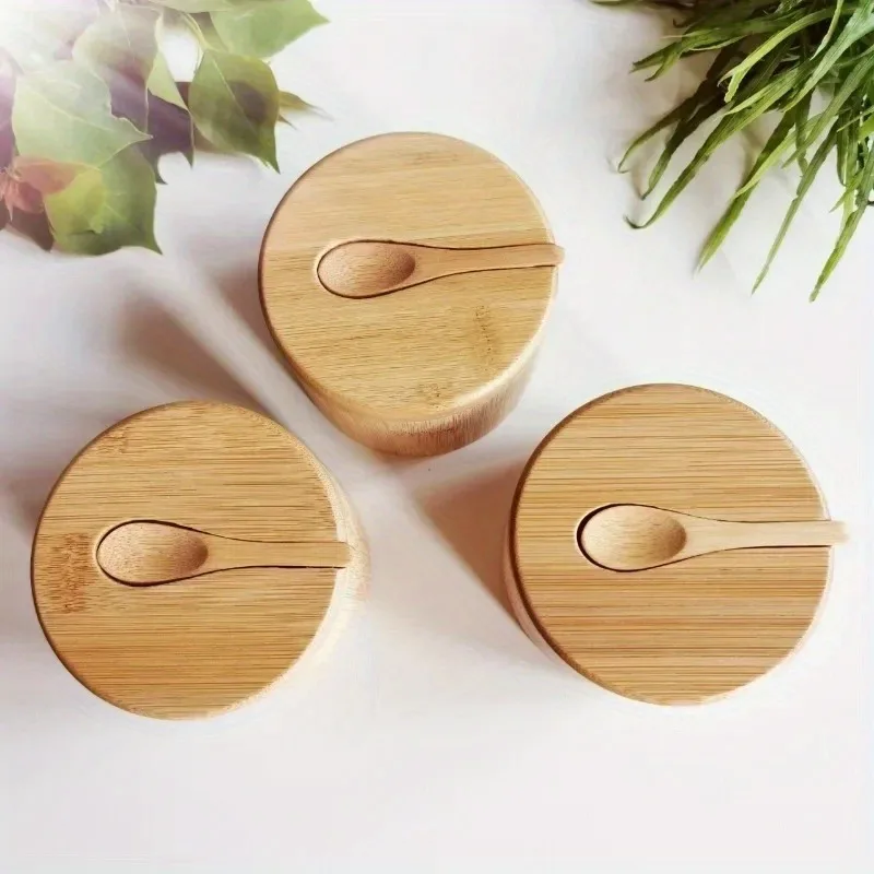竹製塩コショウ調味料入れセット 木製調味料ボックス 多機能キ - Kitchen Gadgets Storage のレビューと価格