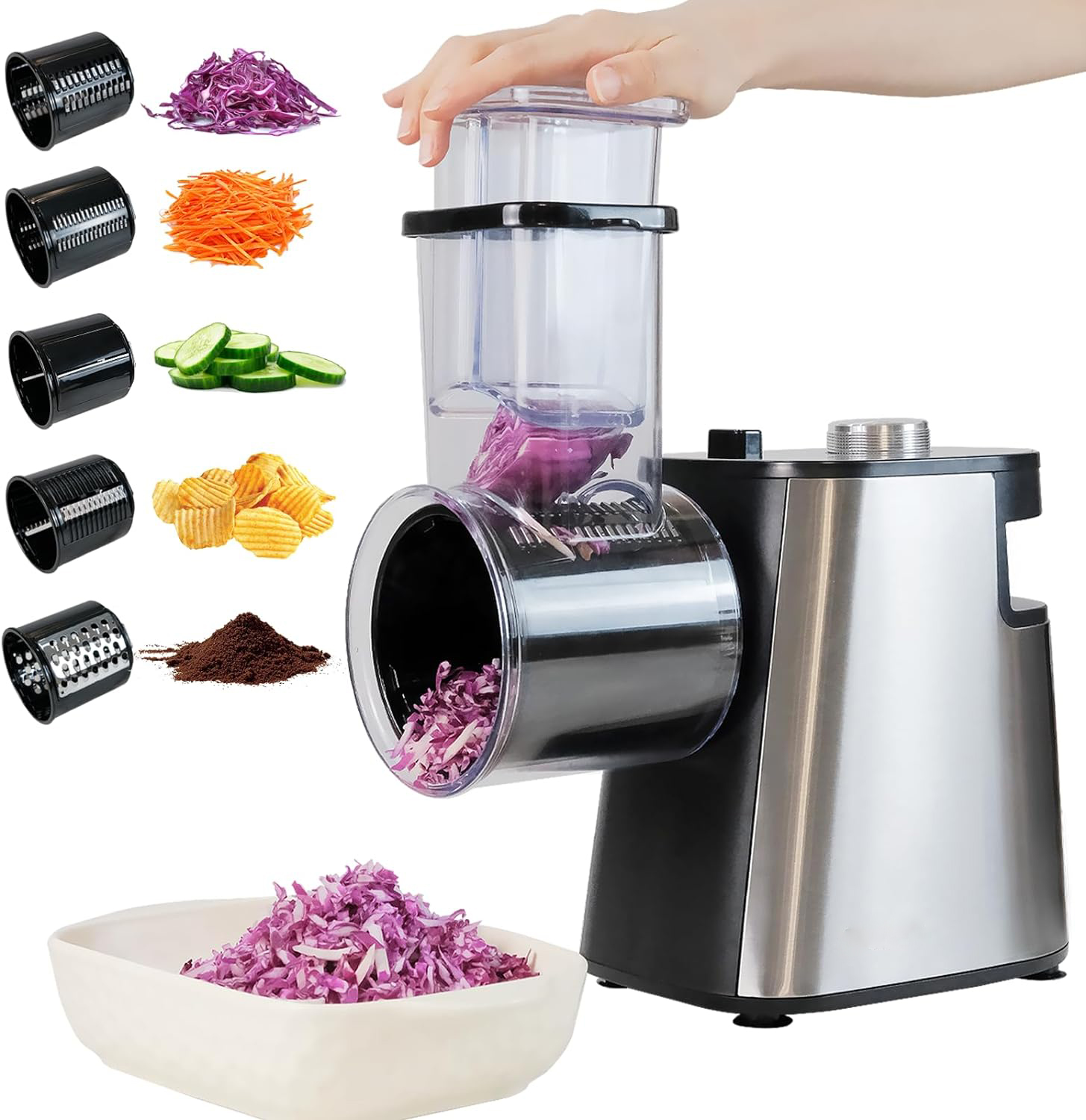 フードスライサー チーズグレーター キッチンガジェット 自動 - Kitchen Gadgets Vegetable Cutter のレビューと価格