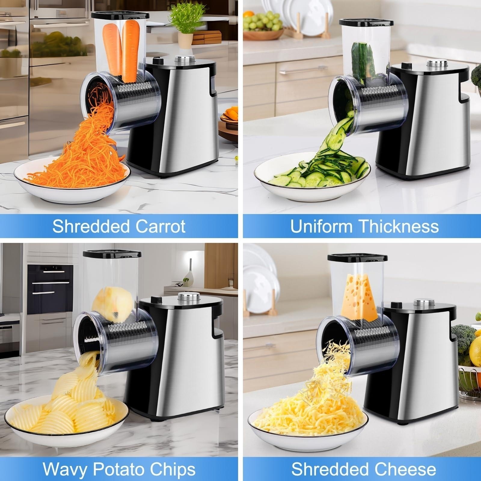 フードスライサー チーズグレーター キッチンガジェット 自動 - Kitchen Gadgets Vegetable Cutter のレビューと価格