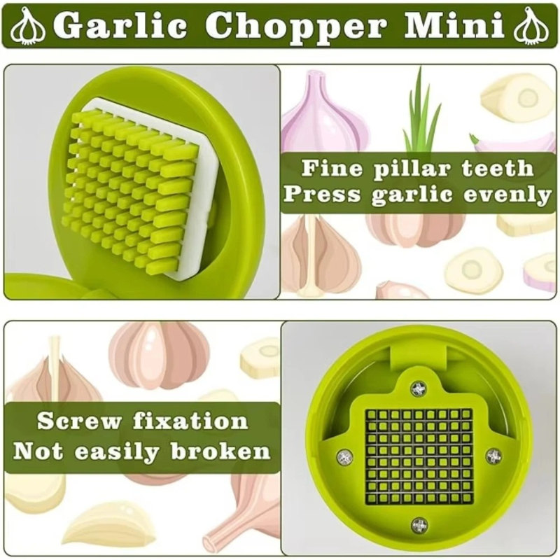 ガーリックプレスチョッパー 手動ガーリックミンサー スライサ - Kitchen Gadgets Vegetable Cutter のレビューと価格