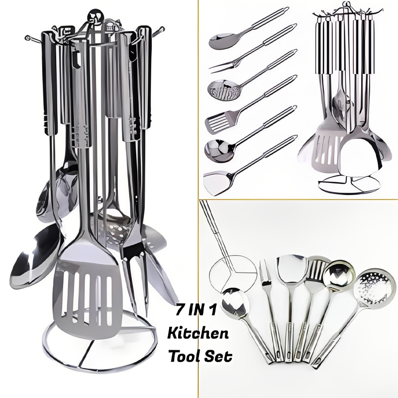 新発売 7in1 ステンレス製キッチンツールセット キッチン - Kitchen Gadgets And Utensils のレビューと価格