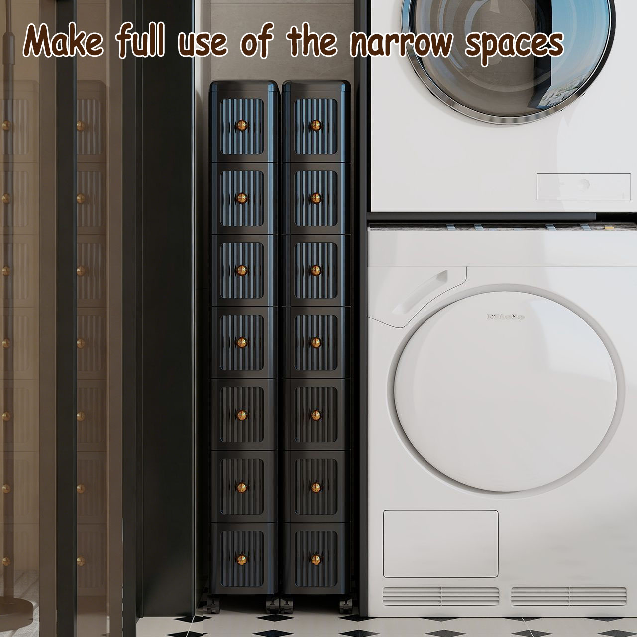 15CMの狭い隙間用引き出し収納キャビネット – キッチン、 - Kitchen Gadgets Storage のレビューと価格