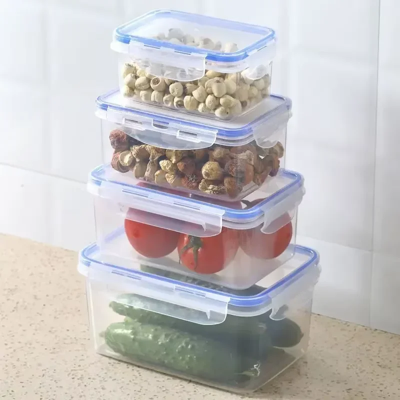 キッチン冷蔵庫密閉型長方形冷蔵庫収納ボックス蓋付きプラスチッ - Kitchen Gadgets Storage のレビューと価格