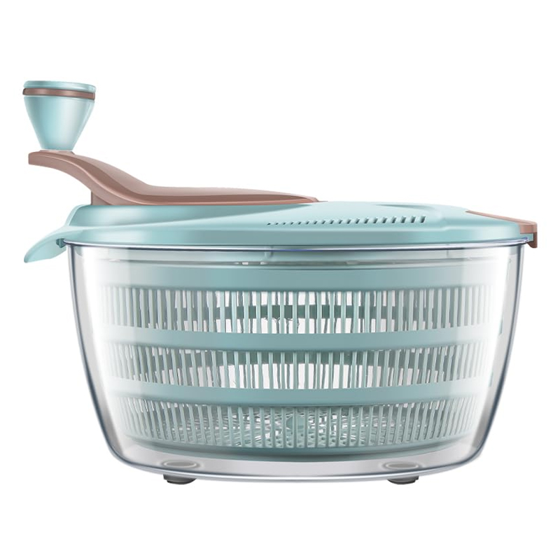 二重排水穴付きレタススピナー、グリーンの洗浄、回転、排水用の - Salad Spinner のレビューと価格