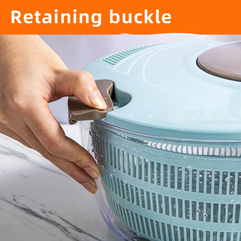 二重排水穴付きレタススピナー、グリーンの洗浄、回転、排水用の - Salad Spinner のレビューと価格