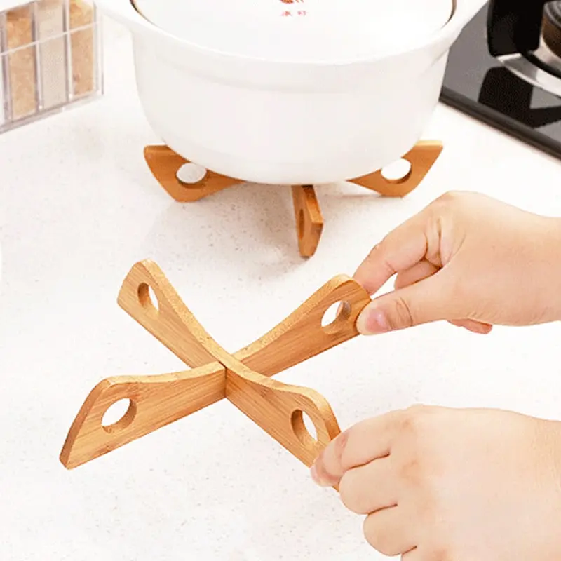 クロストレイホルダー木製取り外し可能なテーブルマット抗熱スチ - Kitchen Gadgets In Japan のレビューと価格