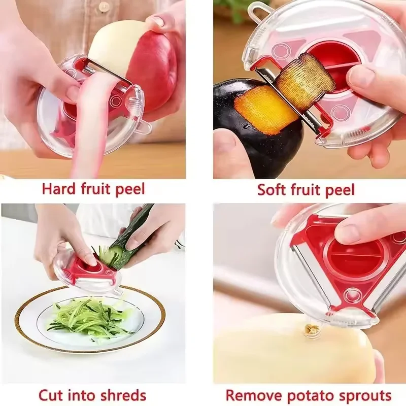 1PCトリオピーラーセット野菜ピーラースライサーシュレッダー - Kitchen Gadgets Vegetable Cutter のレビューと価格