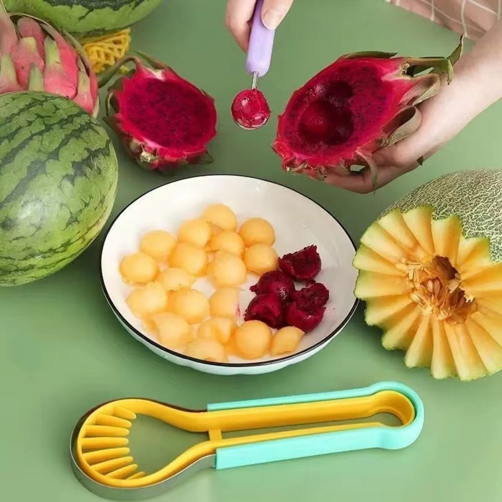 3 in 1メロンスクープ、両頭カラフルアボカドスライサー・ - Kitchen Gadgets Peeler のレビューと価格